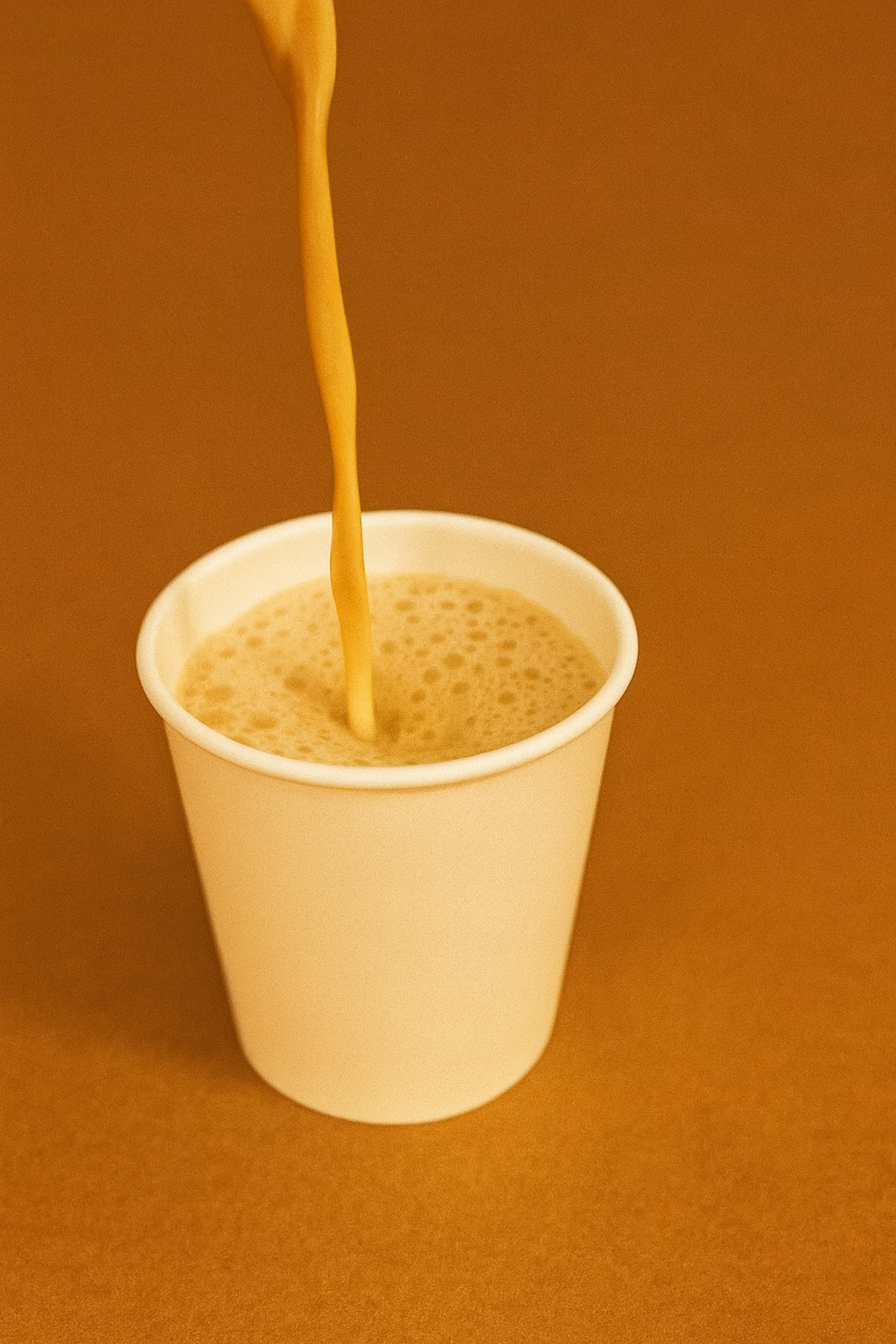 Spiced chai tea in a glass